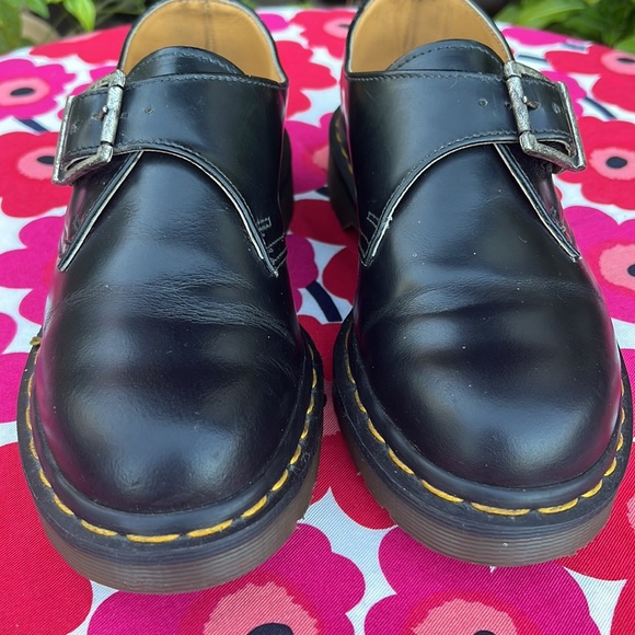 🏴󠁧󠁢󠁥󠁮󠁧󠁿 Dr. Martens MIE Vintage Monk Strap Black Oxfords UK 4 - Picture 5 of 17